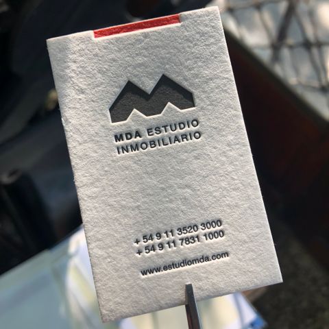 Tarjetas Letterpress Mda Estudio