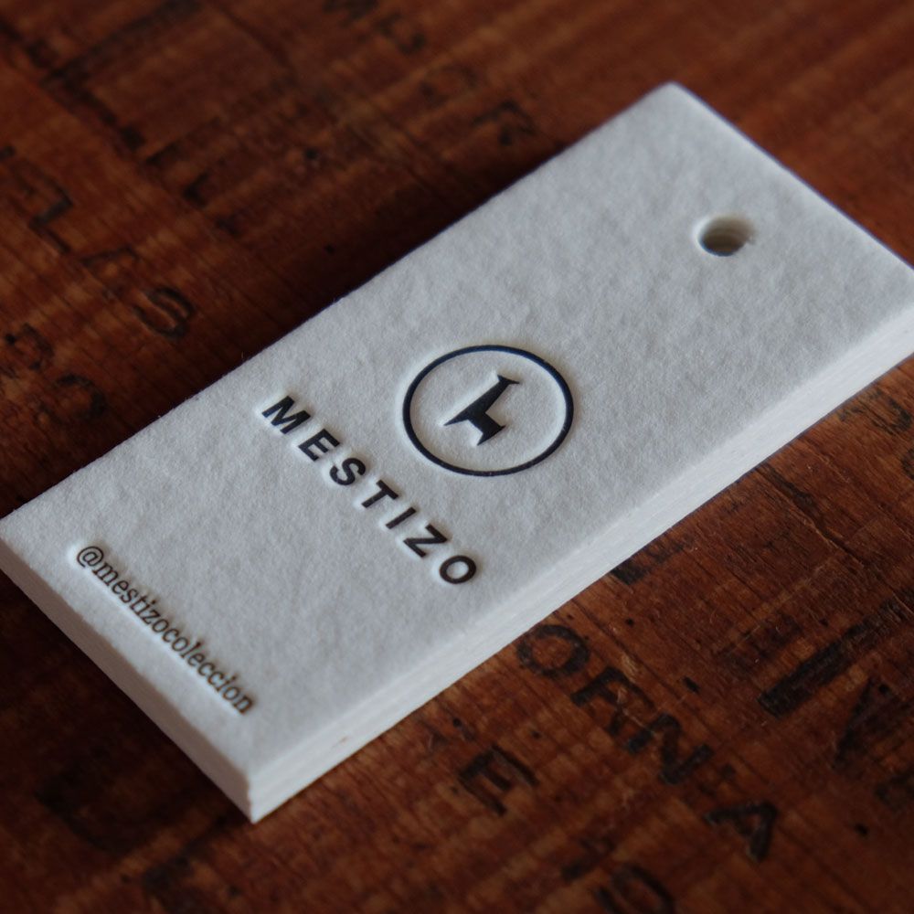 Etiquetas en letterpress Mestizo