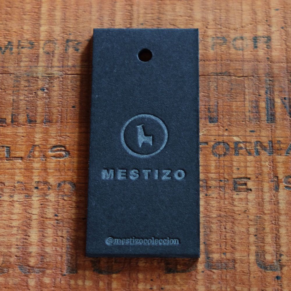 Etiquetas en letterpress Mestizo
