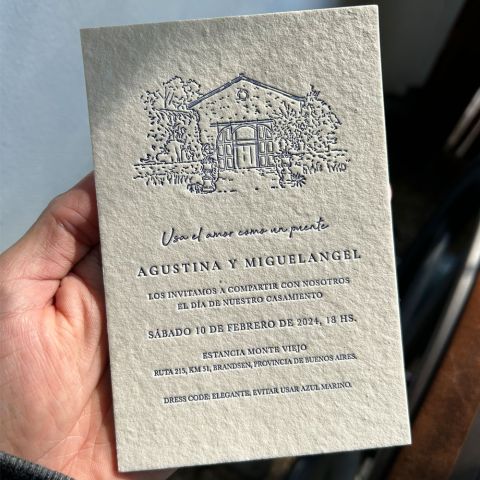 Tarjetas De Casamiento En Letterpress