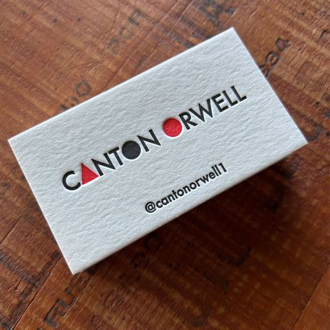 Tarjetas En Letterpress Canton Orwell Estudio