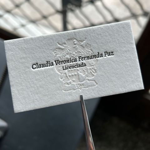 Tarjetas En Letterpress Claudia Veronica
