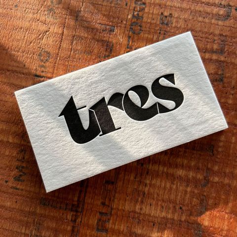 Tarjetas En Letterpress Tres Restaurante