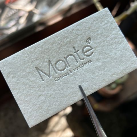 Tarjetas Personales Letterpress Para Estudio Manté
