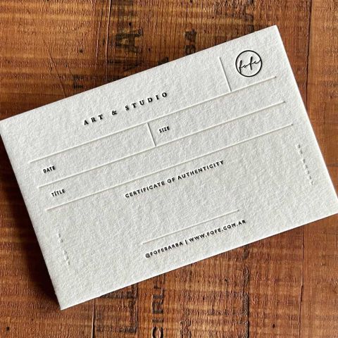 Tarjetones En Letterpress Josefina Barba