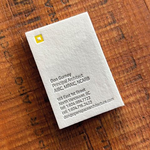 Tarjetas Personales En Letterpress Don Gurney