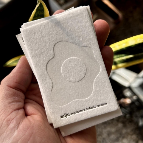 Tarjetas Personales En Letterpress Para Miju Estudio