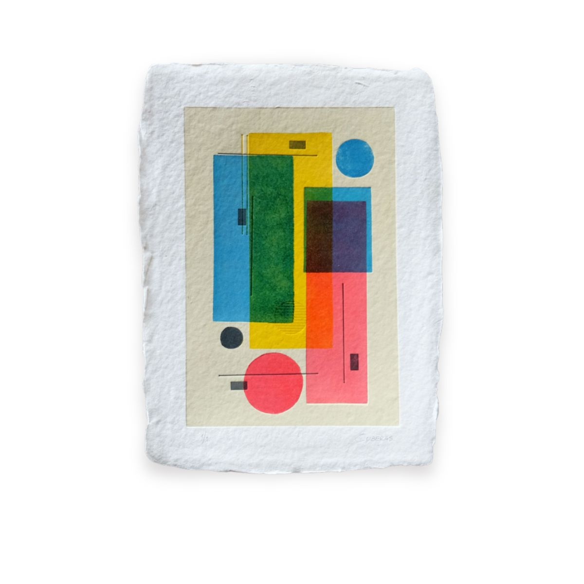 Obra Tipográfica Con Figuras Geométricas Abstracto_a5