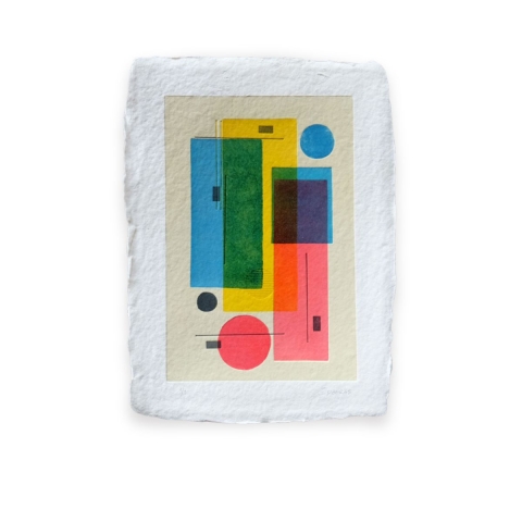 Obra Tipográfica Con Figuras Geométricas Abstracto_a5