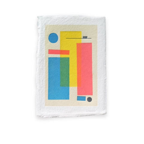 Obra Tipográfica Con Figuras Geométricas Abstracto_r1