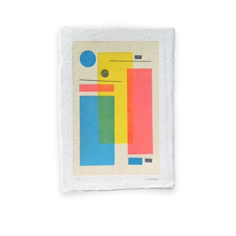 Obra Tipográfica Con Figuras Geométricas Abstracto_r2