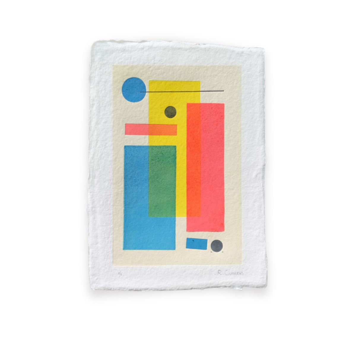 Obra Tipográfica Con Figuras Geométricas Abstracto_r3