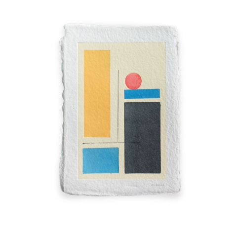 Obra Tipográfica Con Figuras Geométricas Abstracto S9