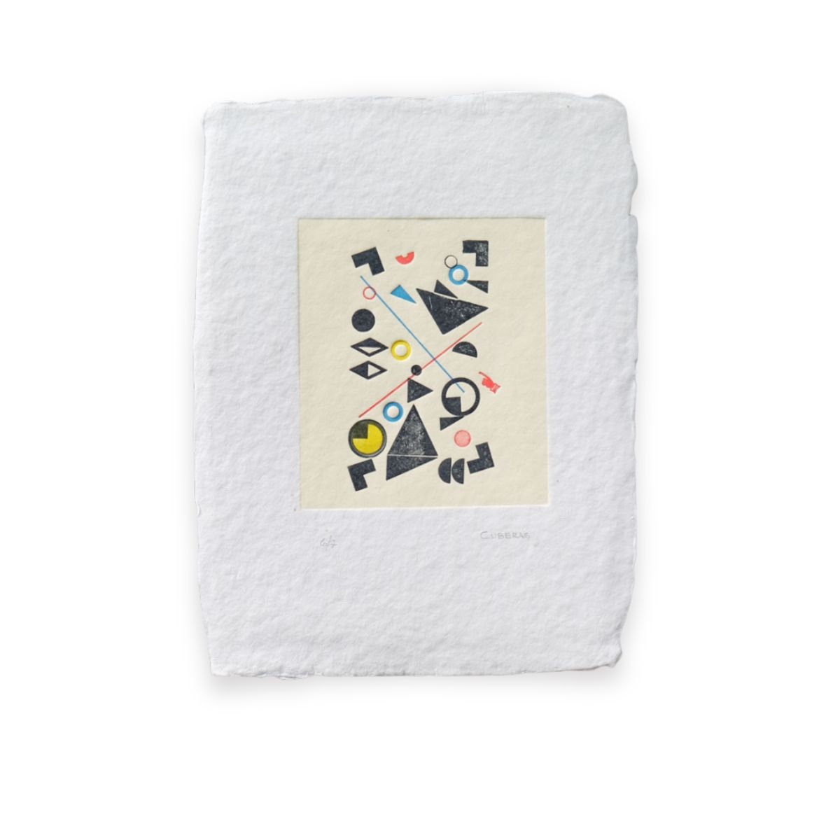 Obra Tipográfica Con Figuras Geométricas N4