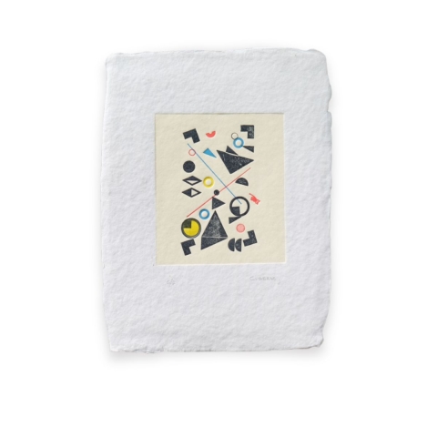 Obra Tipográfica Con Figuras Geométricas N4