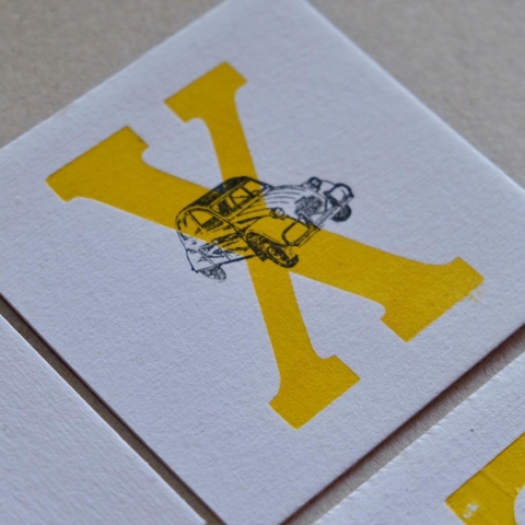 Posavasos Tipográficos Con Autos