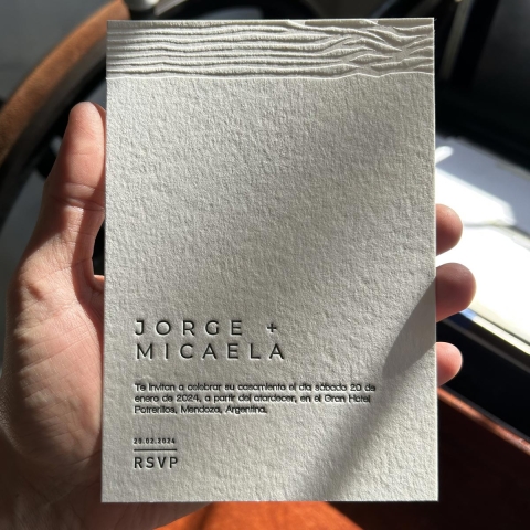 Tarjetas De Casamiento En Letterpress