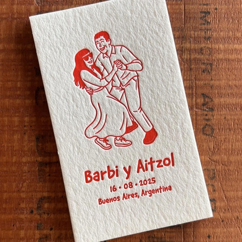 Tarjetas De Casamiento En Letterpress