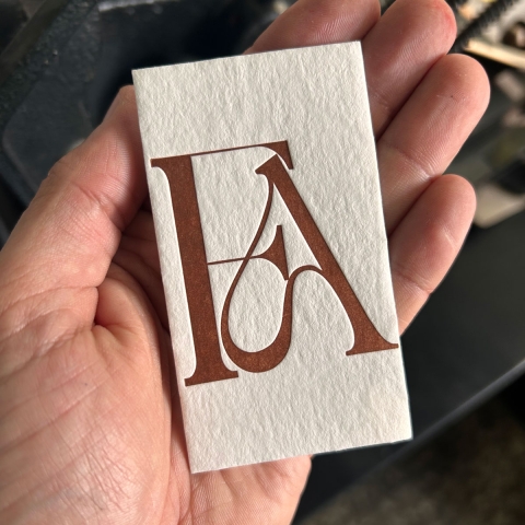 Tarjetas Personales En Letterpress Francisca Argentina