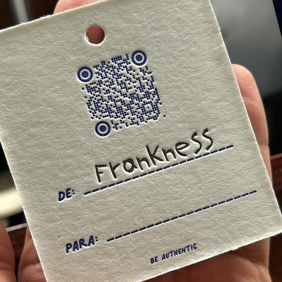 Etiquetas En Letterpress Frankness