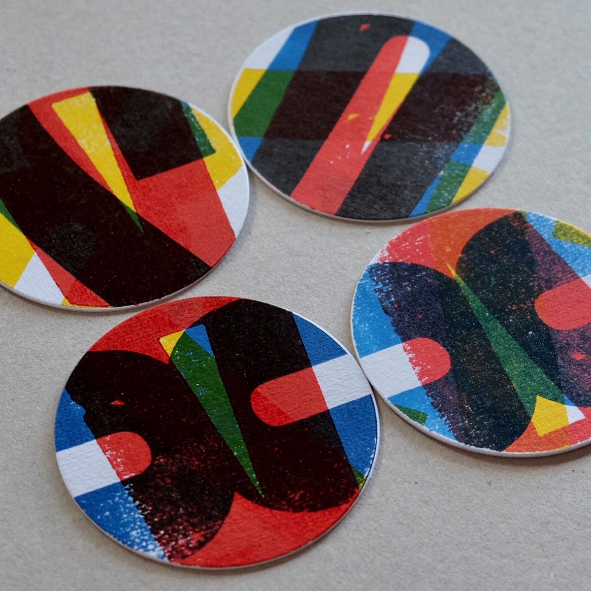 Posavasos Tipográficos Abstractos Na2