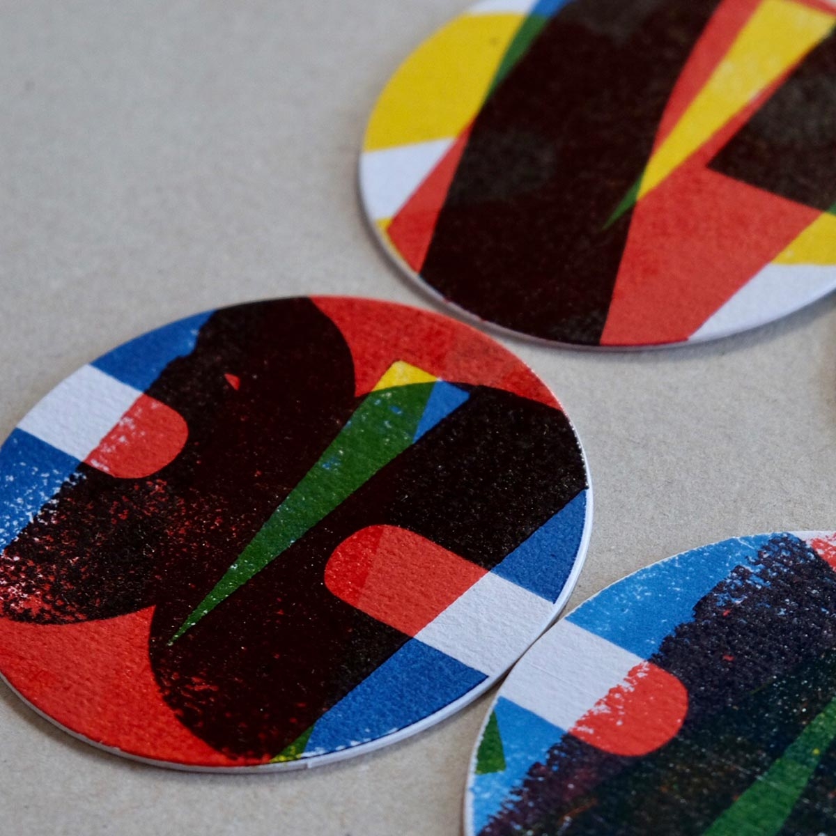 Posavasos Tipográficos Abstractos Na2