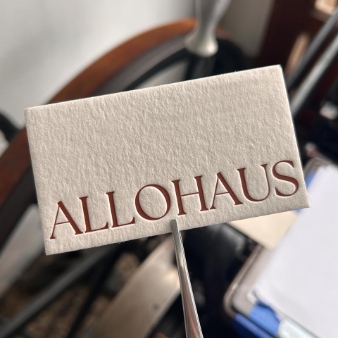 Tarjetas Personales Letterpress Allohaus