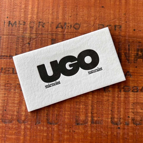 Tarjetas Personales Letterpress Ugo