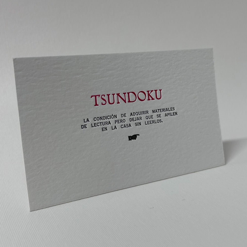 Postal Tipográfica Tsundoku