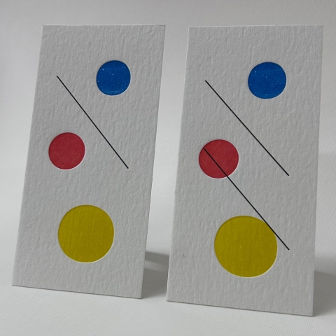 Set De Dos Postales Tipográficas Abstractas