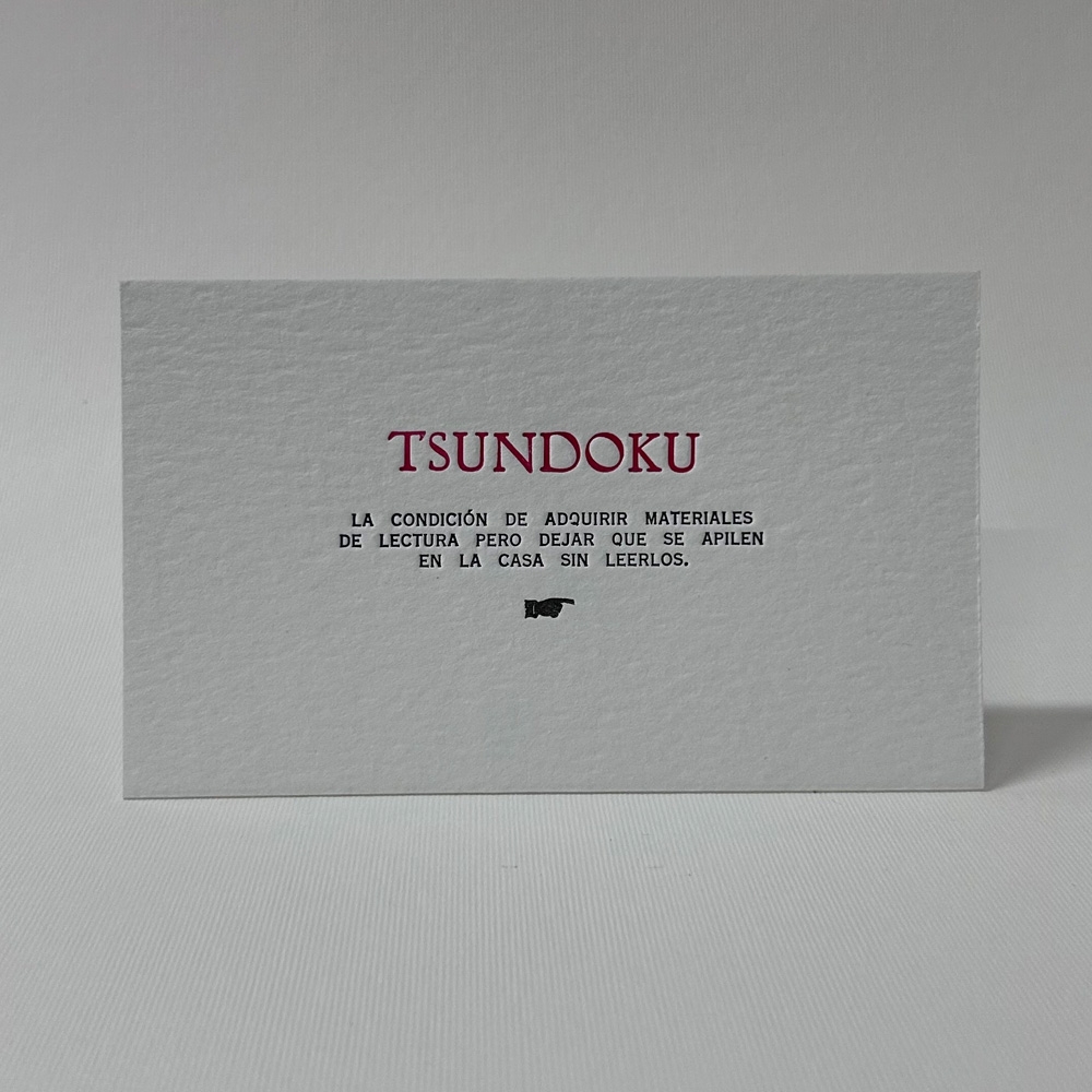 Postal Tipográfica Tsundoku