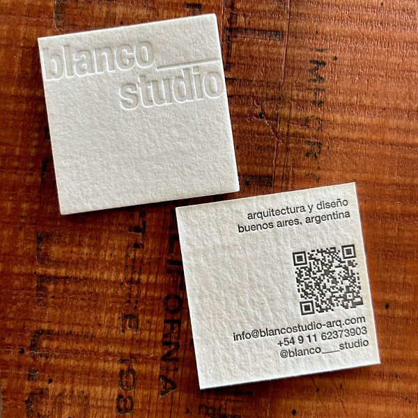 Tarjetas Personales Blanco Estudio
