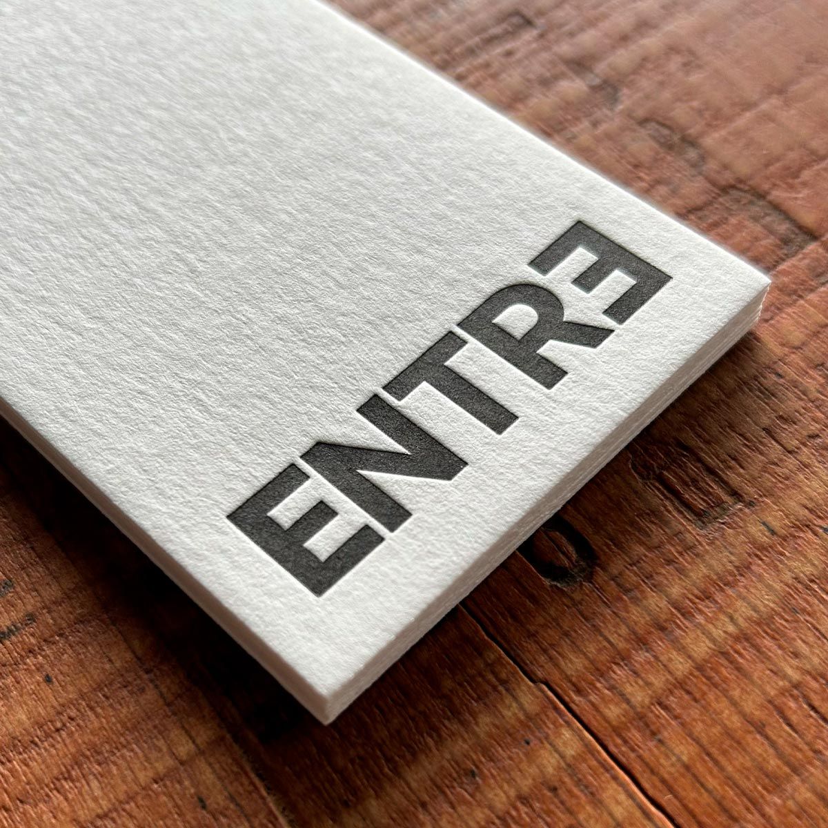 Etiquetas En Letterpress Entre Estudio