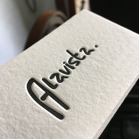Tarjetas Impresas En Letterpress Para Alavista