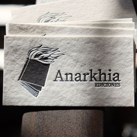 Tarjetas Letterpress Anarkhia Ediciones
