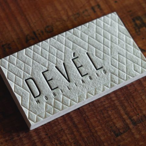 Tarjetas Letterpress Devel