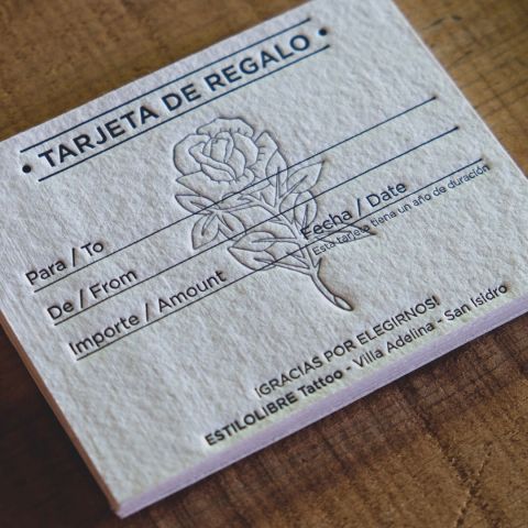 Tarjetas Letterpress Estilo Libre
