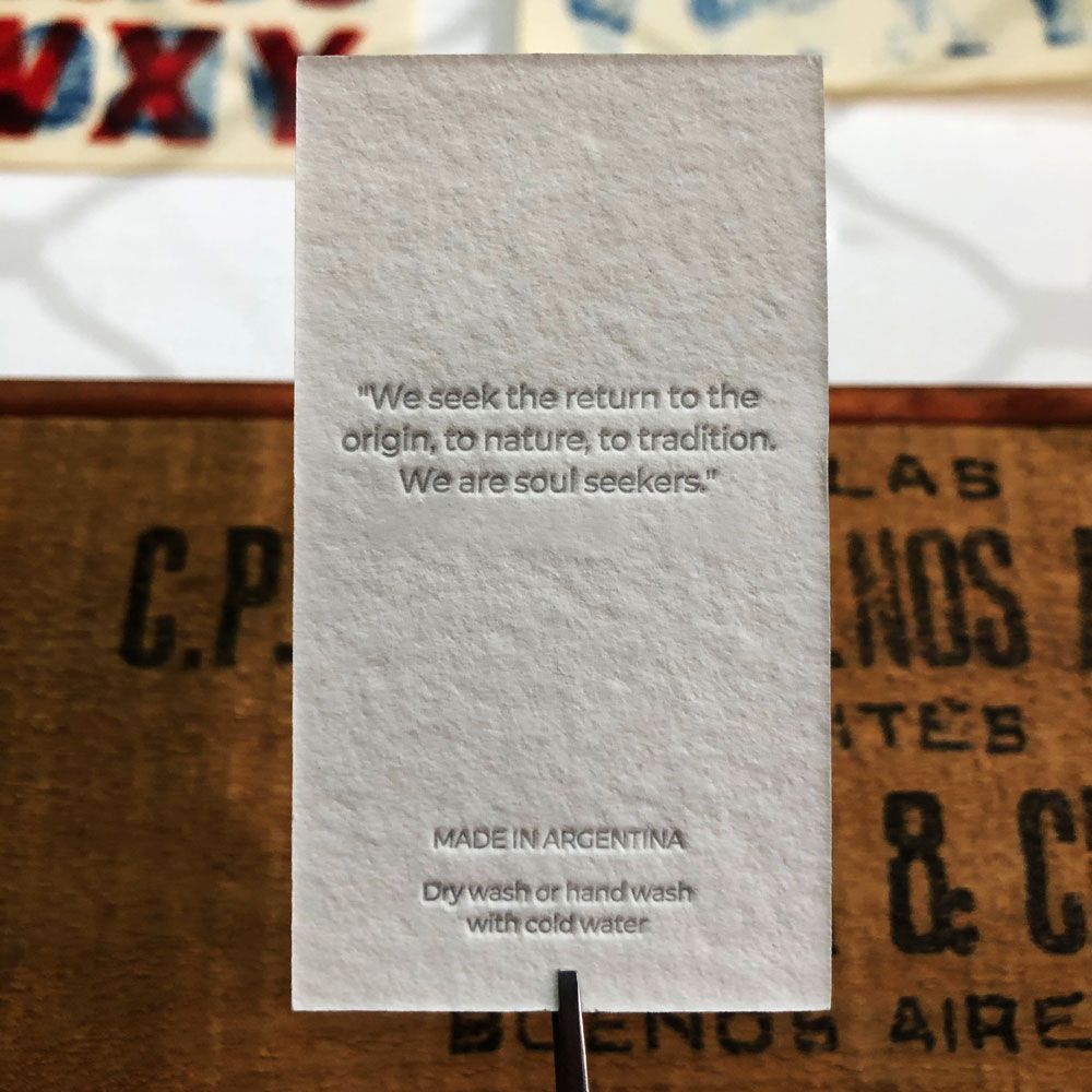 Etiquetas en letterpress El Encon