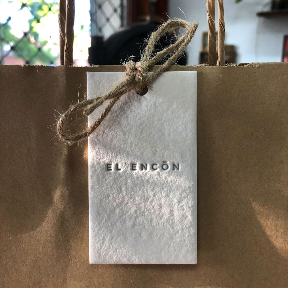 Etiquetas en letterpress El Encon