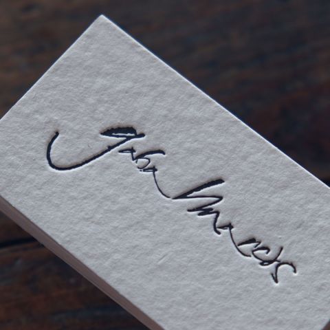 Tarjetas Letterpress Gaba Marcos