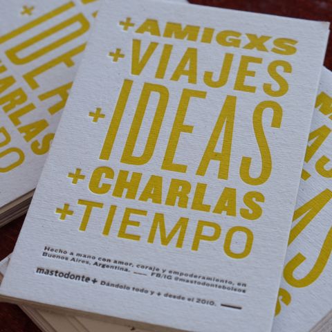 Tarjetas Letterpress Mastodonte Bolsos