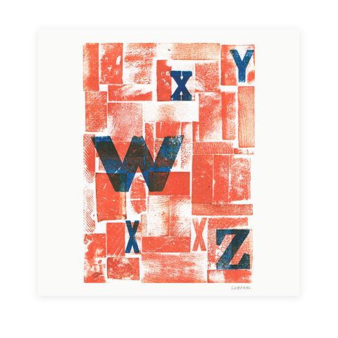 Obra Composición Tipográfica - Wxyz