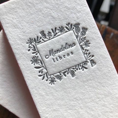 Señaladores Letterpress Mandolina Libros